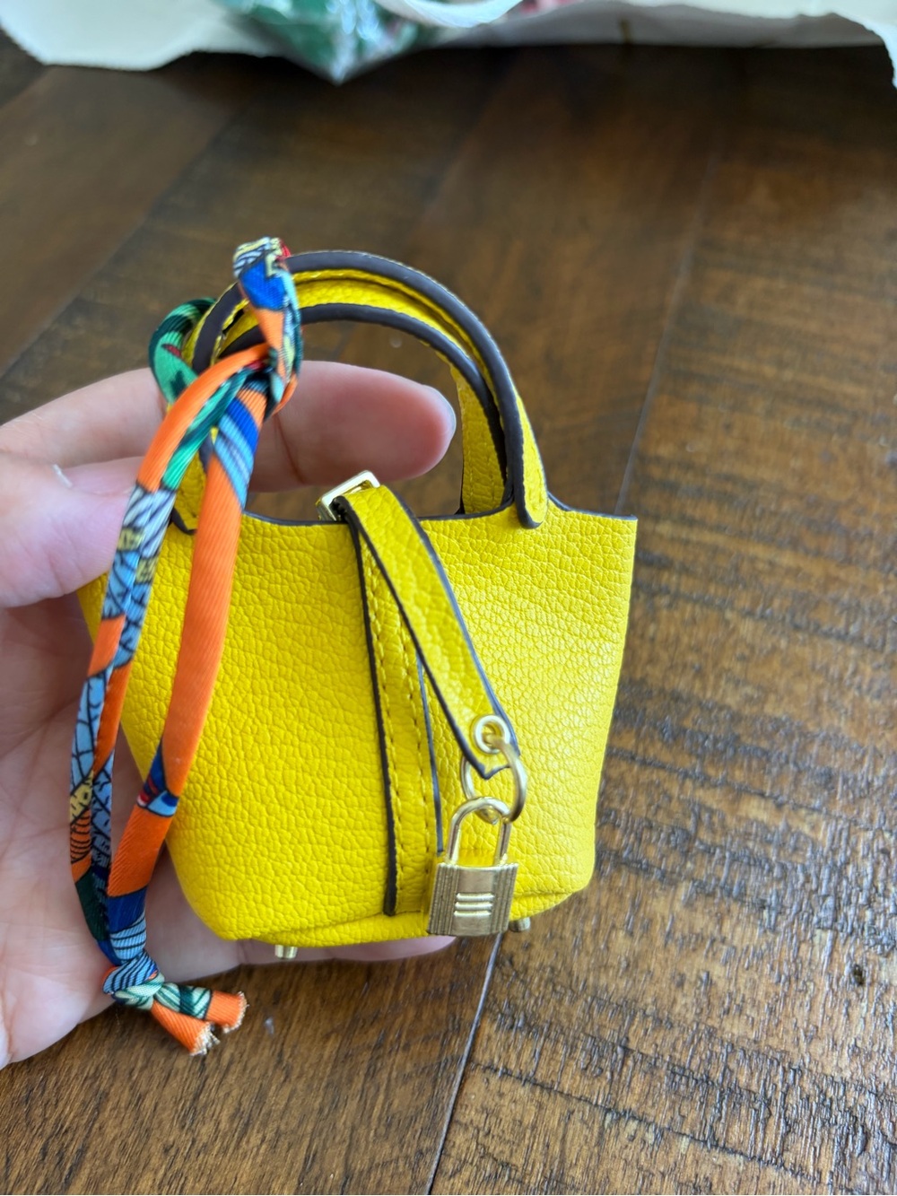 I Miniature Leather Bag Charm
